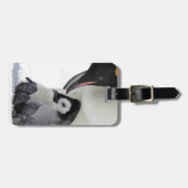 コウテイペンギン|の雪の丘の島 ラゲッジタグ (正面横)