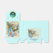 コウテイペンギン 赤ちゃん 男の子 シャワー 青い宝石 モノグラム フェイバーボックス (折り畳みなし)