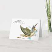 コウテイペンギーの男の子ベビーシャワー 案内状 (裏面)