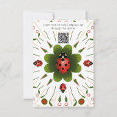 コウテイボタン 赤 白 サンキューカード (裏面)