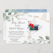 コウテイボックス ベイビーシャワー メール便 招待状 (正面/裏面)