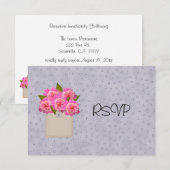 コウテイ・クロック・オブ・ペオニーの披露宴 返信依頼 招待状 (正面/裏面)