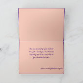 コウテンチョウが女の子の赤ちゃんを届けるベビーシャワー発表カード カード (内部)