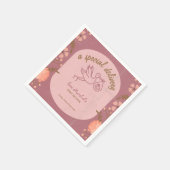 コウテンチョウが赤ちゃんを運ぶ - ベビーシャワー スタンダードカクテルナプキン (角)