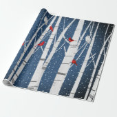 コウテンチョウとユキフサオオワシの白樺 ラッピングペーパー (アンロールド)