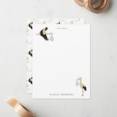 コウテンチョウ 新生児 赤ちゃん 男の子 女の子 パターン ノートカード (正面/裏面インサイチュ)