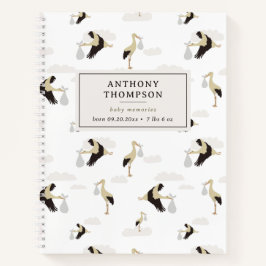 コウテンチョウ 新生児 赤ちゃん 男の子 女の子 思い出の記念品 ノートブック
