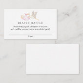 コウノトリおむつラッフルベビーシャワー エンクロージャーカード (正面/裏面)