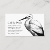 コウノトリがドゥラの名刺を呼ぶ 名刺 (裏面)