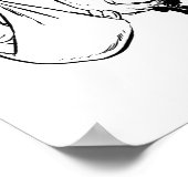 コウノトリがベビーポスターを掲げる ポスター (角)