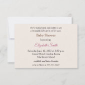 コウノトリとベビー付きベビーシャワーサンキューカード 招待状 (裏面)