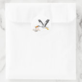 コウノトリとベビー ラウンドシール (バッグ)