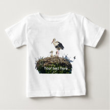 コウノトリとベビーTシャツ