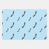 コウノトリと野生の花 ラッピングペーパーシート (正面)