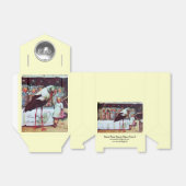 コウノトリのツイン赤ちゃんシャワーホワイトジェムモノグラム フェイバーボックス (折り畳みなし)