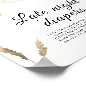 コウノトリのベビーシャワー - 深夜のおむつゲーム ポスター (角)