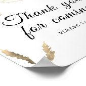 コウノトリの赤感謝していちゃんのシャワー来- ポスター (角)