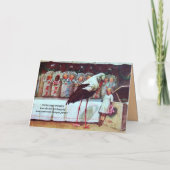 コウノトリベビーシャワー新生児 サンキューカード (裏面)