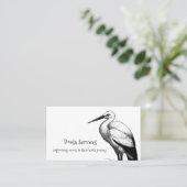 コウノトリ及びベビーの鱗片又は助産師 名刺 (スタンド正面)