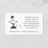 コウノトリ及びベビーの鱗片又は助産師 名刺 (裏面)