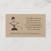 コウノトリ及びベビーの鱗片又は助産師 名刺 (裏面)