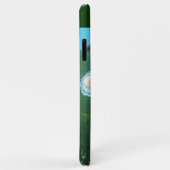 コウノトリ双子の赤ちゃんシャワー、ピンク、ティール(緑がかった色)ブルーモノグラム Case-Mate iPhoneケース (裏面/右)