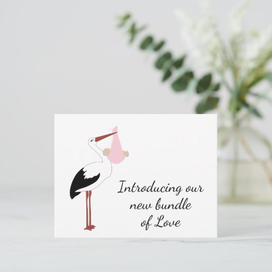 コウノトリ商品はがき ポストカード (スタンド正面)