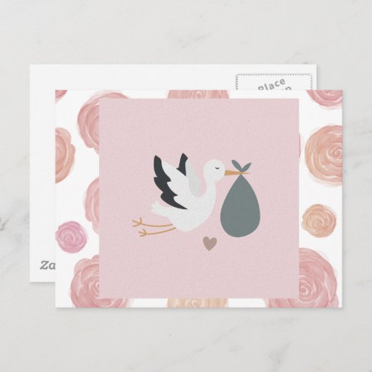 コウノトリ商品はがき ポストカード (正面/裏面)