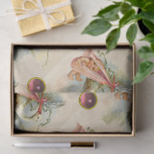 コウノトリ女の子の赤ちゃんシャワーピンクの宝石 薄葉紙 (ギフト)