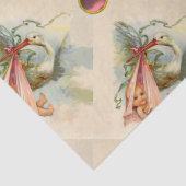 コウノトリ女の子の赤ちゃんシャワーピンクの宝石 薄葉紙 (詳細)