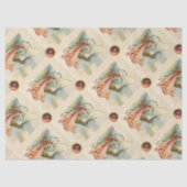 コウノトリ女の子の赤ちゃんシャワーピンクの宝石 薄葉紙 (正面)