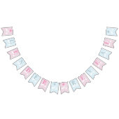 コウノトリ性別が赤ちゃんシャワーのバンティングフラグを明らかにする バンティングフラッグ (全)