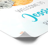 コウノトリ歓迎パーティーサイン少年エレファントパーティーポスター ポスター (角)