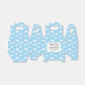コウノトリ特別デリバリー赤ちゃんシャワーブルー雲 フェイバーボックス (折り畳みなし)