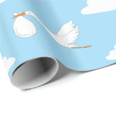 コウノトリ特別配達赤ちゃんシャワー招待状 ラッピングペーパー (ロールコーナー)