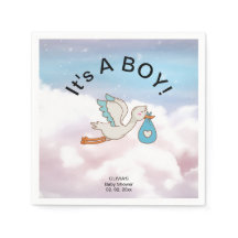 コウノトリ男の子の赤ちゃんシャワー