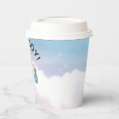 コウノトリ男の子の赤ちゃんシャワー 紙コップ (左)