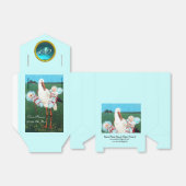 コウノトリ男の赤ちゃんシャワーブルージェムストーンモノグラム フェイバーボックス (折り畳みなし)