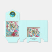 コウノトリ男の赤ちゃんシャワーブルージェムストーンモノグラム フェイバーボックス (折り畳みなし)