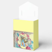 コウノトリ男の赤ちゃんシャワーブルージェムモノグラムイエロー フェイバーボックス (オープン)