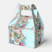 コウノトリ男の赤ちゃんシャワーブルーモノグラム フェイバーボックス (裏面サイド)