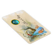 コウノトリ男の赤ちゃんシャワーモノグラム マグネット (右側)