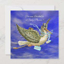 コウノトリ男の赤ちゃんシャワー 招待状