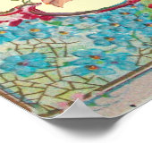 コウノトリ赤ちゃんガールシャワークリーム ポスター (角)