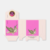 コウノトリ赤ちゃんガールシャワーピンク明るい赤紫色ジェムモノグラム フェイバーボックス (折り畳みなし)