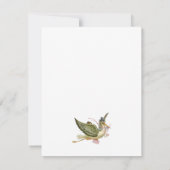 コウノトリ赤ちゃんガールシャワーピンク白 出欠カード (裏面)