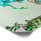 コウノトリ赤ちゃんガールシャワー ポスター (角)