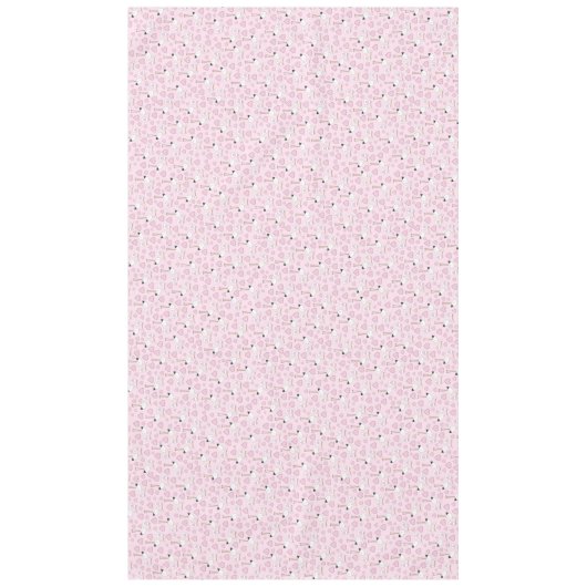 コウノトリ赤ちゃんシャワーピンクの女の子かわいい漫画 テーブルクロス (正面)