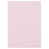 コウノトリ赤ちゃんシャワーピンクの女の子かわいい漫画 テーブルクロス (正面)