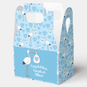 コウノトリ赤ちゃんシャワーブルーボーイ フェイバーボックス (オープン)